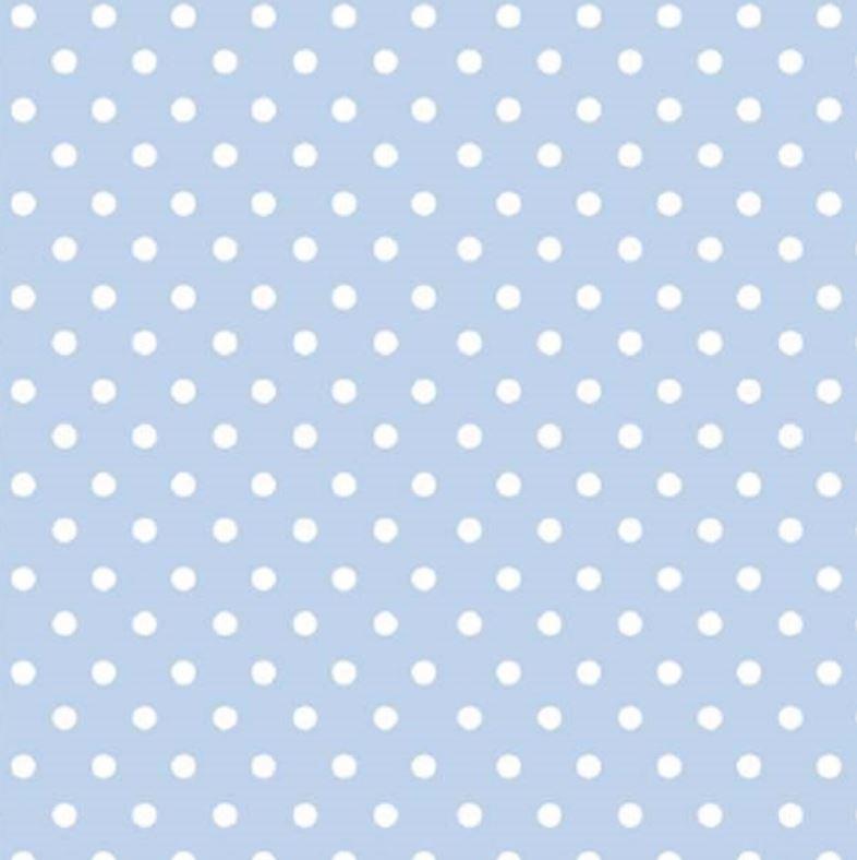 Gift Wrapping Paper Blue With White Polka Dots