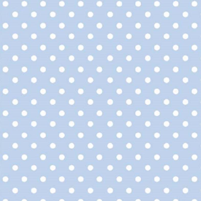 Gift Wrapping Paper Blue With White Polka Dots