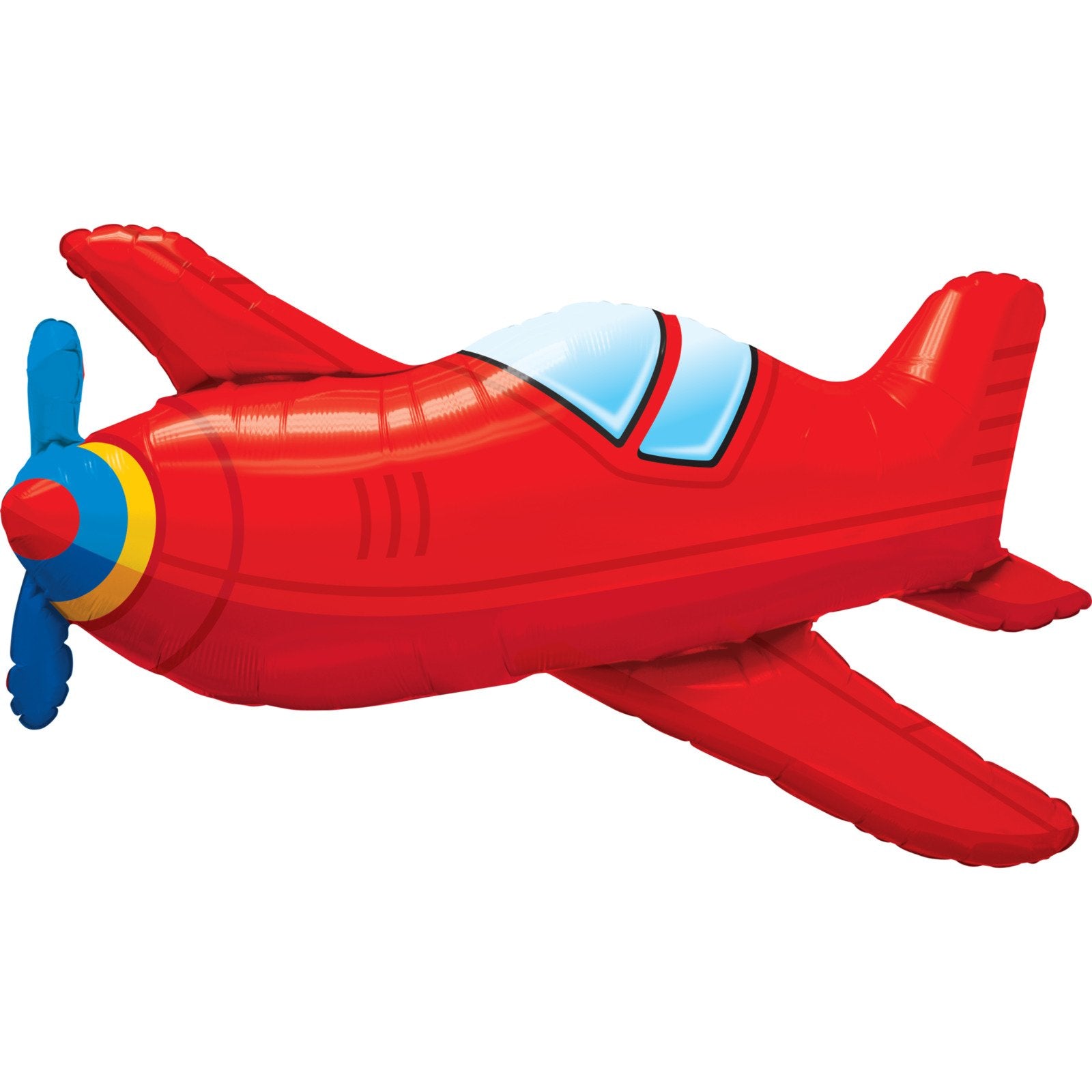 Balloon Foil Shape Red Aeroplane 90cm