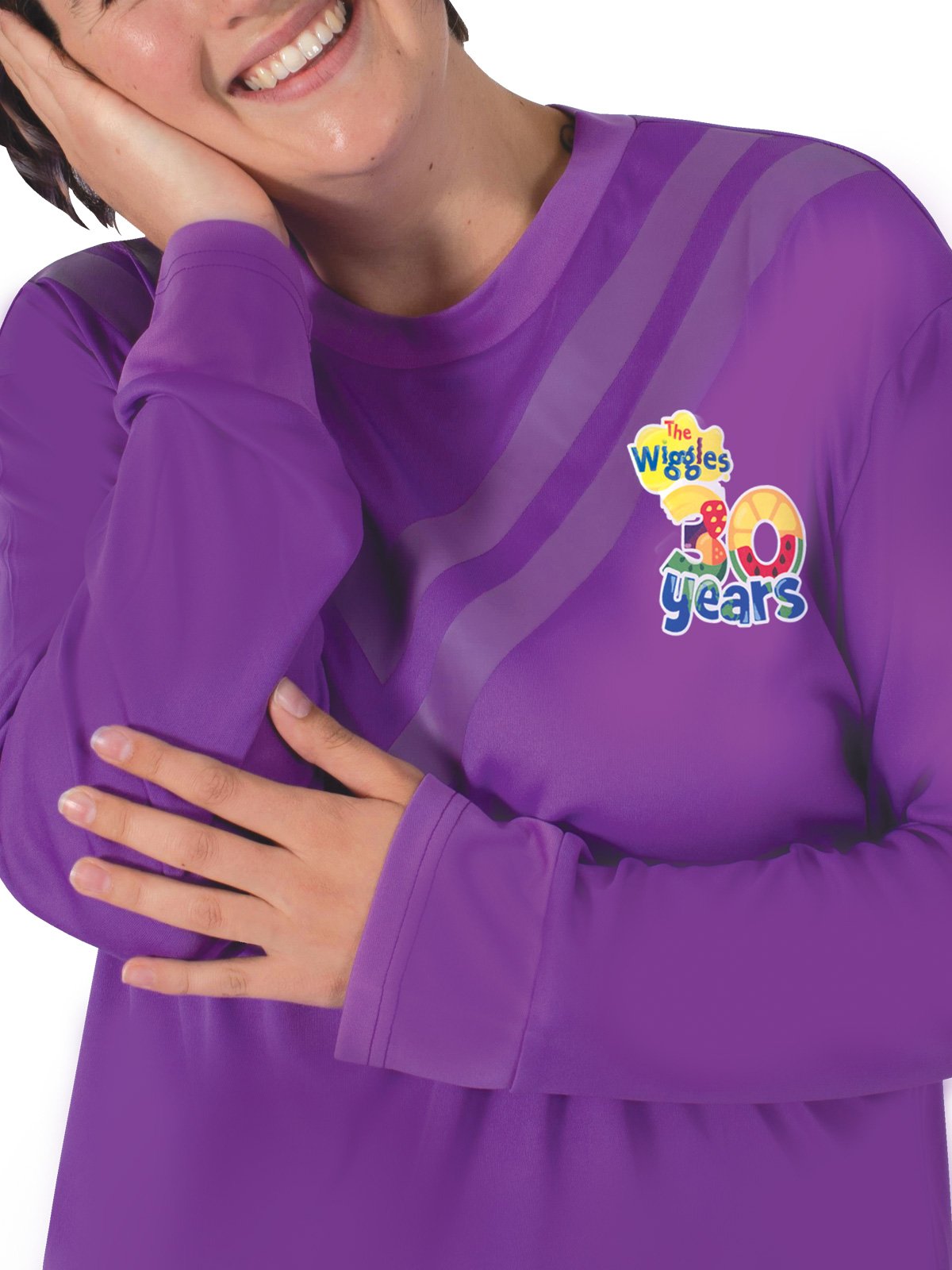 Costume Adult Lachy Wiggle Deluxe Purple Top Xlarge