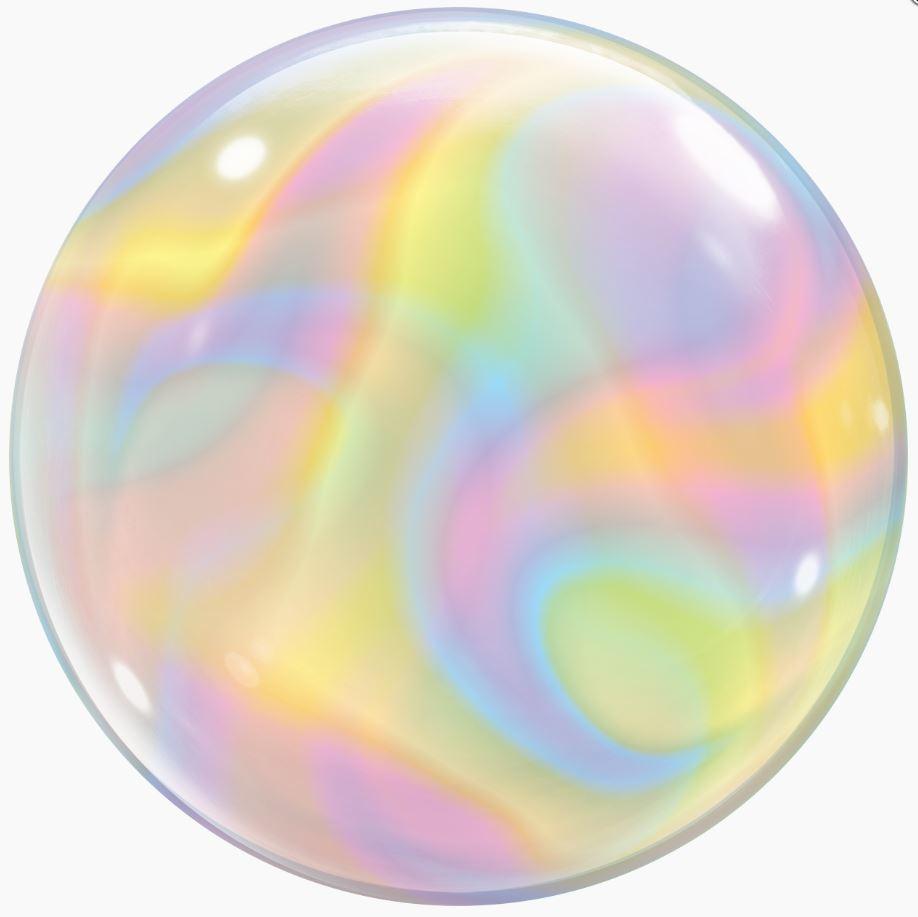 Balloon Bubble 56cm Iridescent Swirls