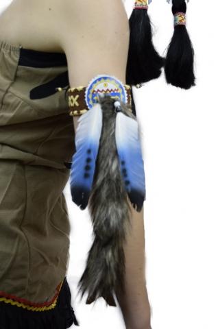 Armband Native American Indian Feathered Blue Each