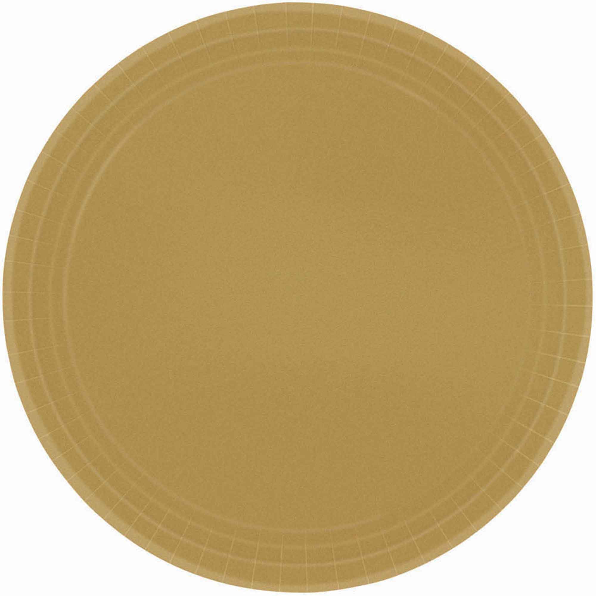 Paper Plates 23cm Gold Round 20 Pack