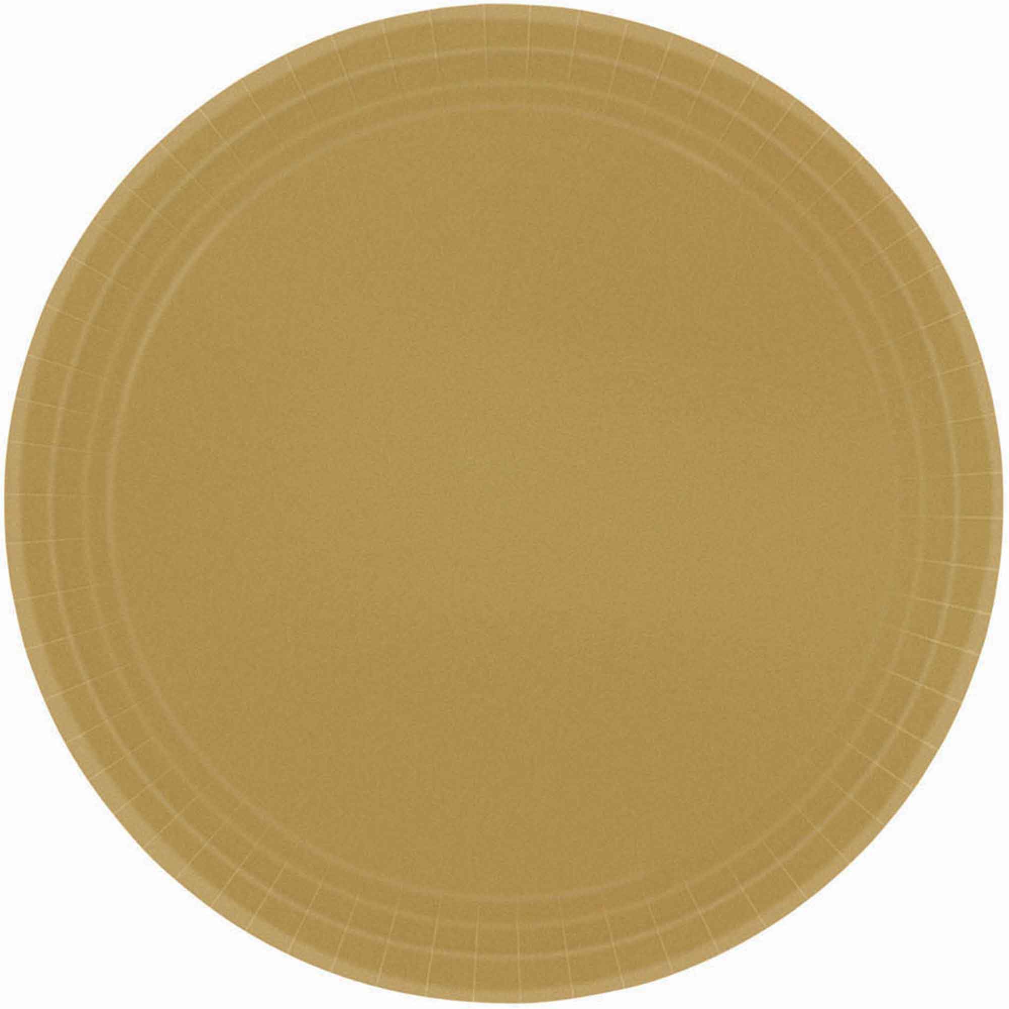 Paper Plates 23cm Gold Round 20 Pack