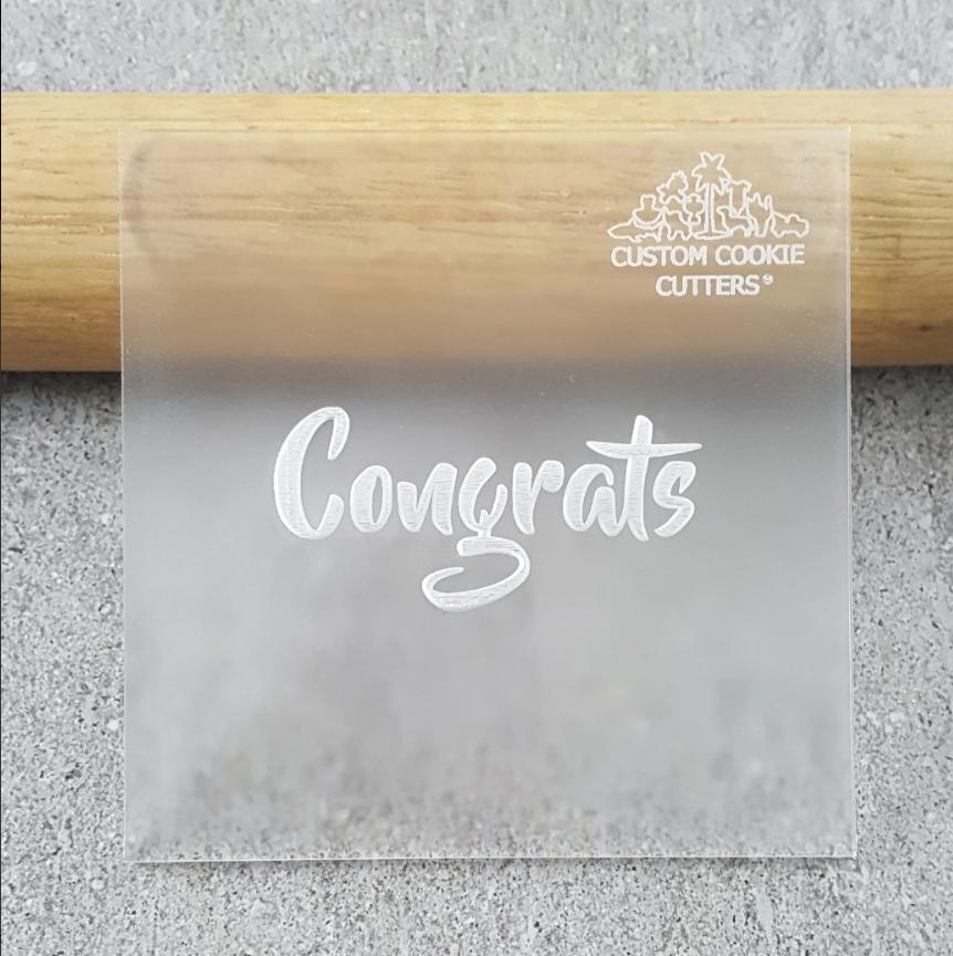 Congrats V2 Cookie/Biscuit Debosser Cutter