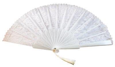 Fan Lace White With Tassel Trim
