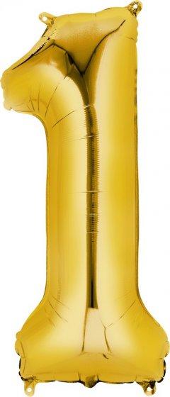 Balloon Foil Number 1 Gold 40cm