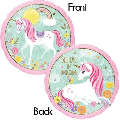 Balloon Foil 45cm Unicorn Magical