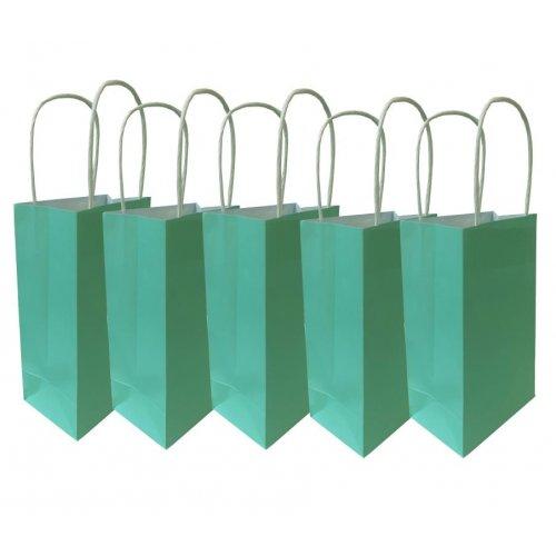 Party Loot Bag Paper Pastel Mint Green Pk/5