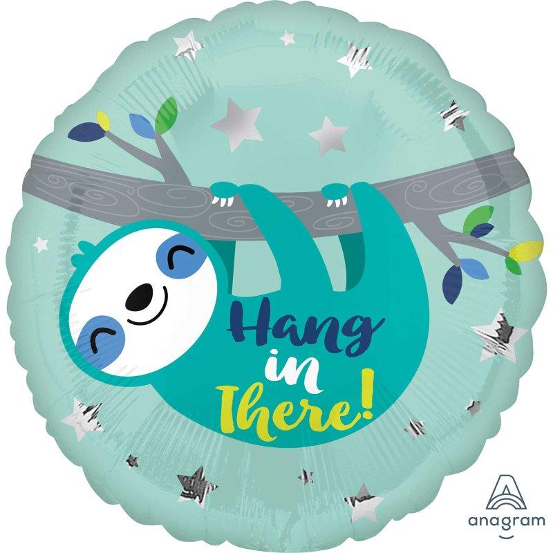 Balloon Foil 45cm Hang In There Sloth
