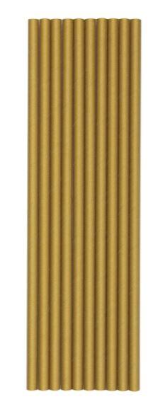 Straws Eco Paper Gold Glitz Pk/10