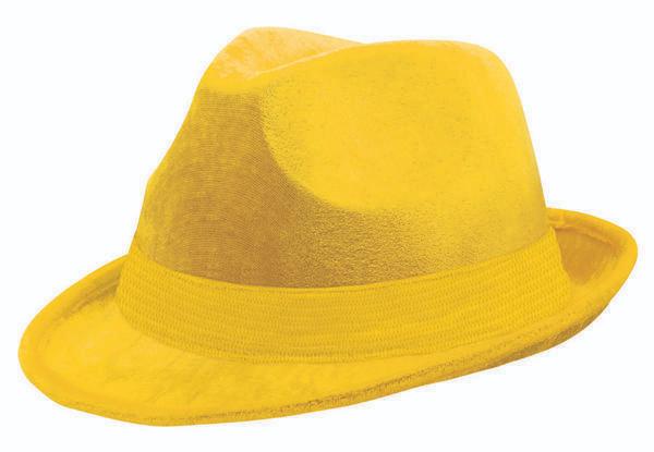 Yellow Fedora Velour Hat