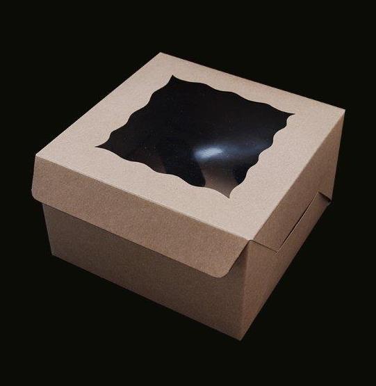 Cupcake Box Brown For 4