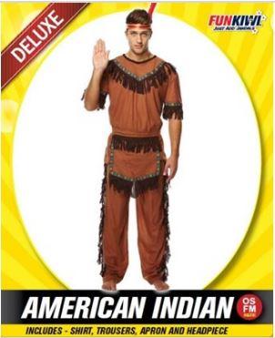 Costume Adult Native American Indian Man One Size Fits Most