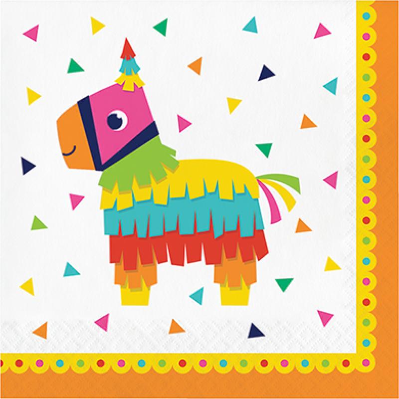 Fiesta Fun Lunch Napkins 33cm X 33cm Pk/16