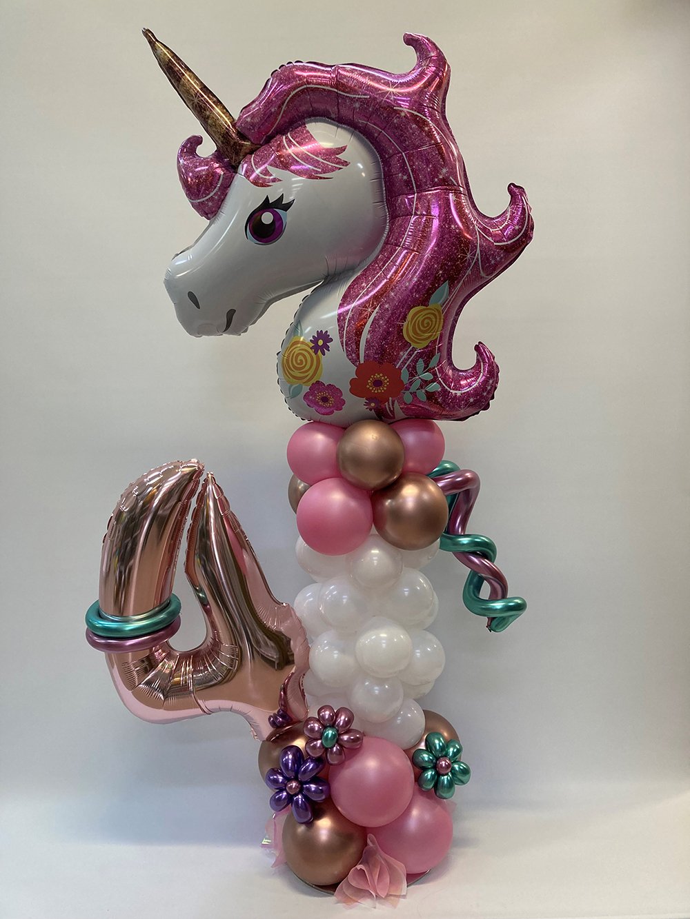 Balloon Décor Themed Birthday Large Number Four