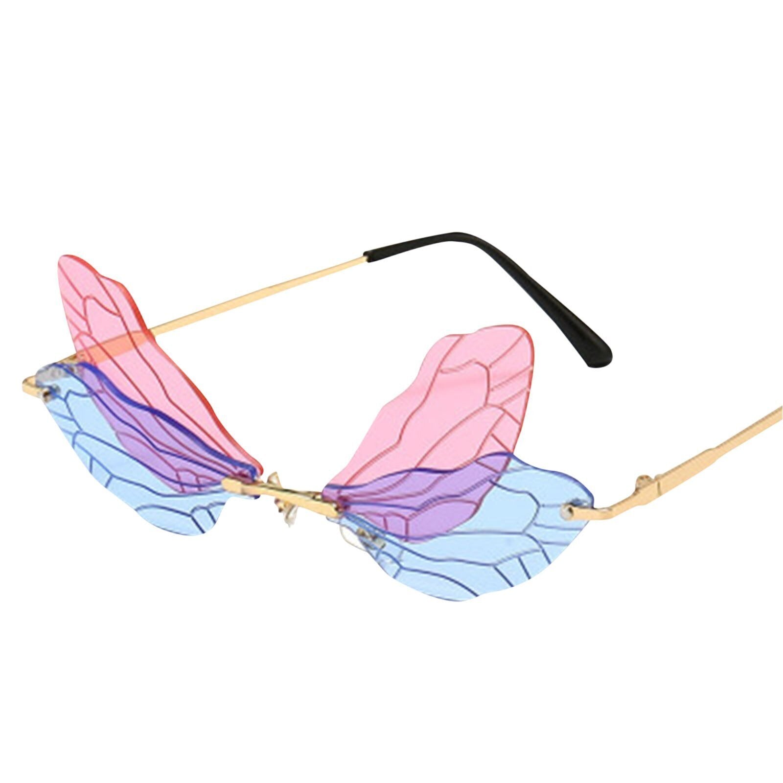 Glasses Butterfly Wing Pastel Pink & Blue Deluxe