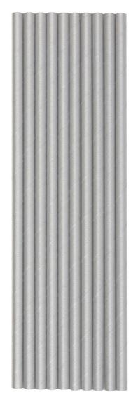 Straws Eco Paper Silver Glitz Pk/10