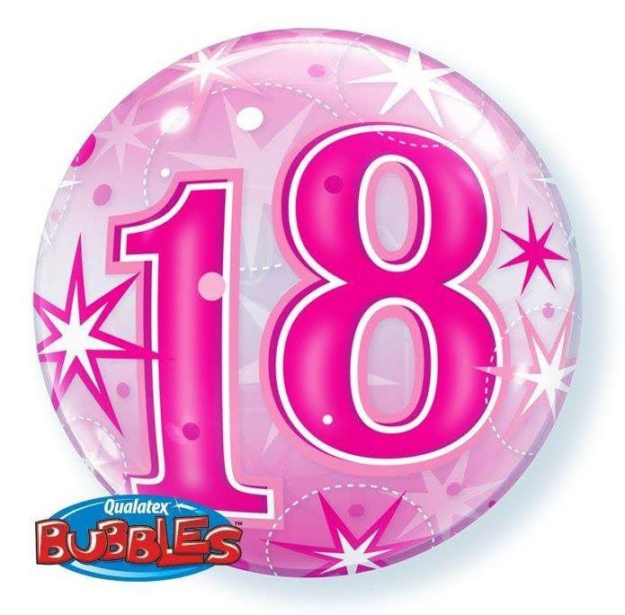 Balloon Bubble 56cm 18th Birthday Pink  Last Chance Buy