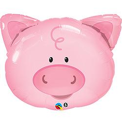 Balloon Foil Shape Playful Pig