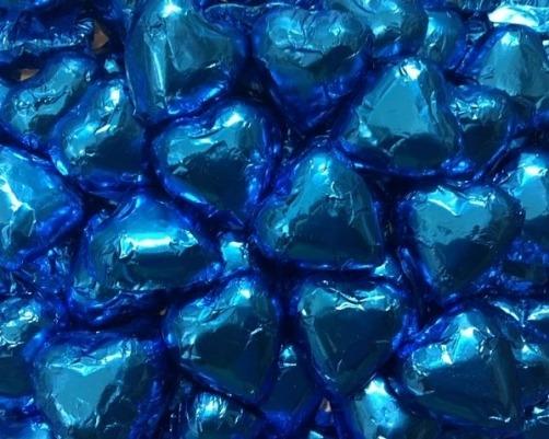 Chocolate Hearts Electric Blue 1kg