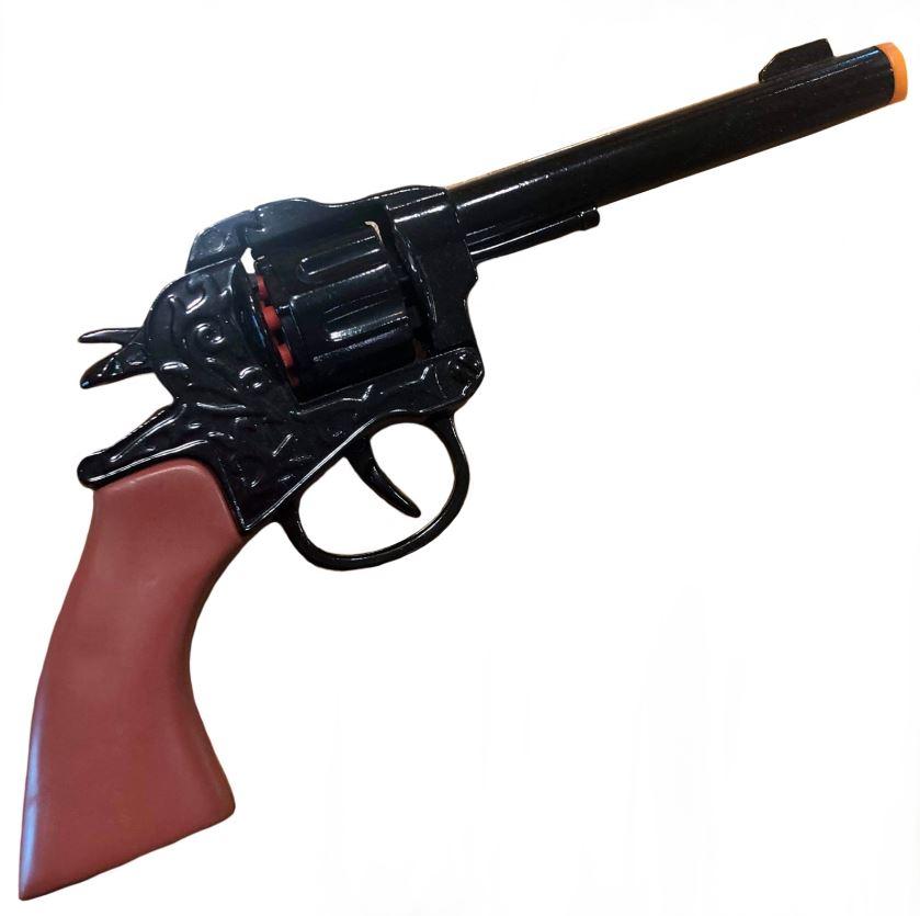 Cap Gun Cowboy/Cowgirl Party Prop Diecast Metal Black & Brown