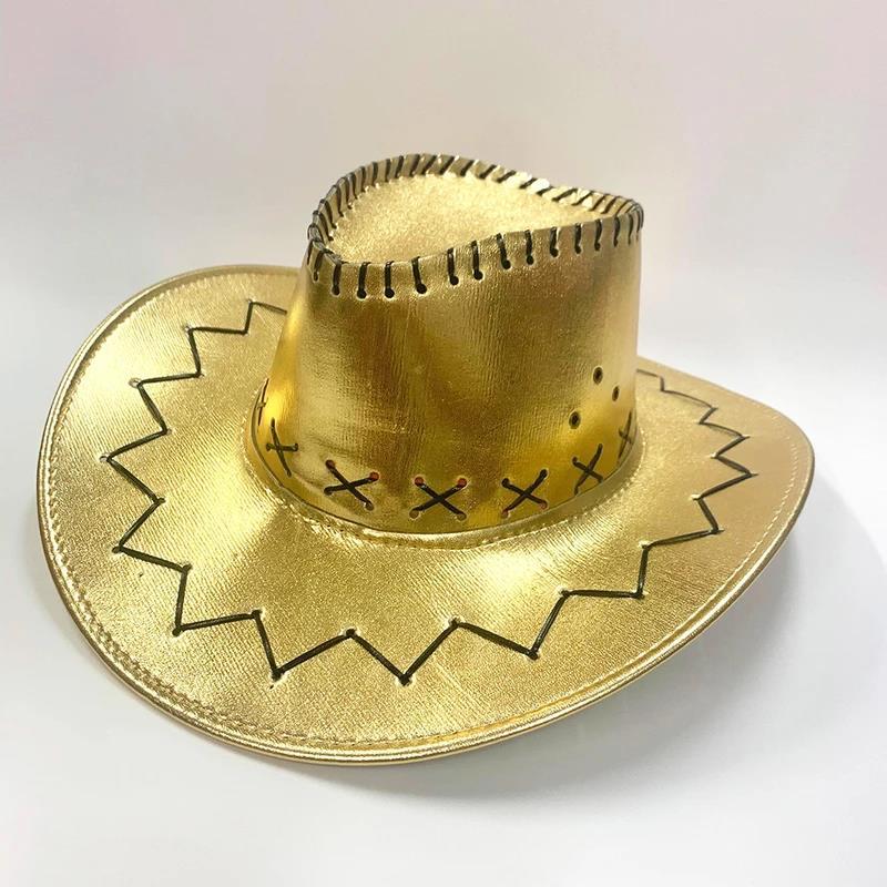 Hat Cowboy/Cowgirl Gold Metallic