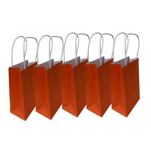 Party Loot Bag Paper Orange Pk/5