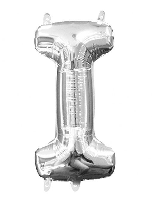 Balloon Foil Letter I Silver 40cm