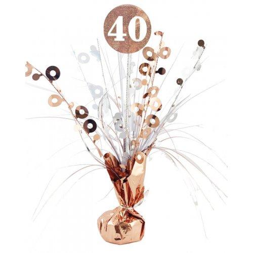 Centrepiece Happy 40th Birthday Rose Gold 165g