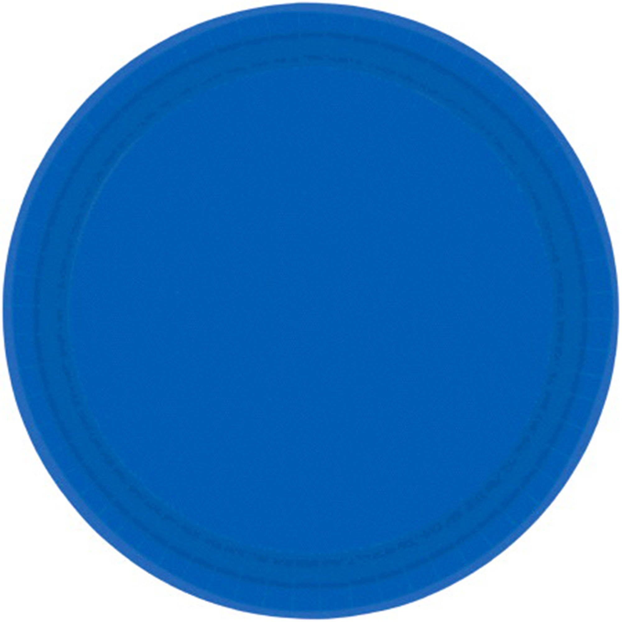 Paper Plates 23cm Bright Royal Blue Round 20 Pack