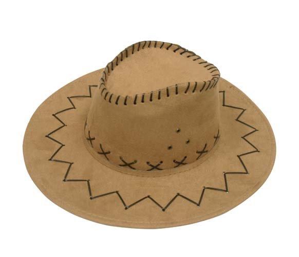 Hat Cowboy/Cowgirl Brown With Stitching