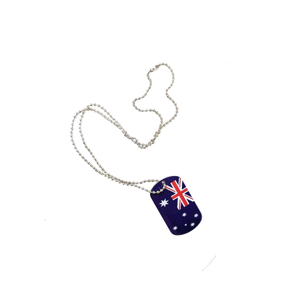 Dog Tag Necklace Australian Flag Design