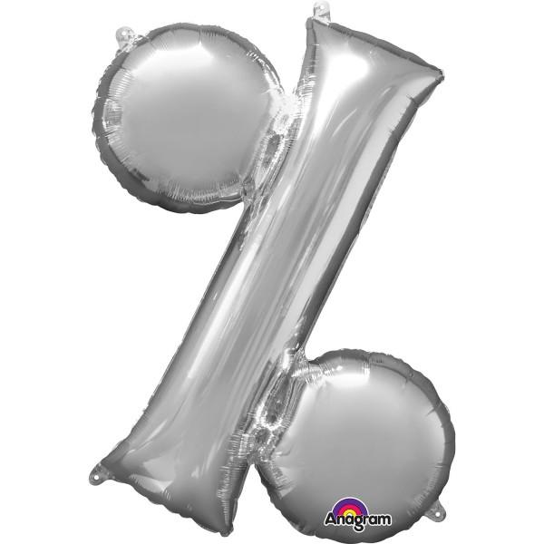 Balloon Foil Letter % Silver 40cm