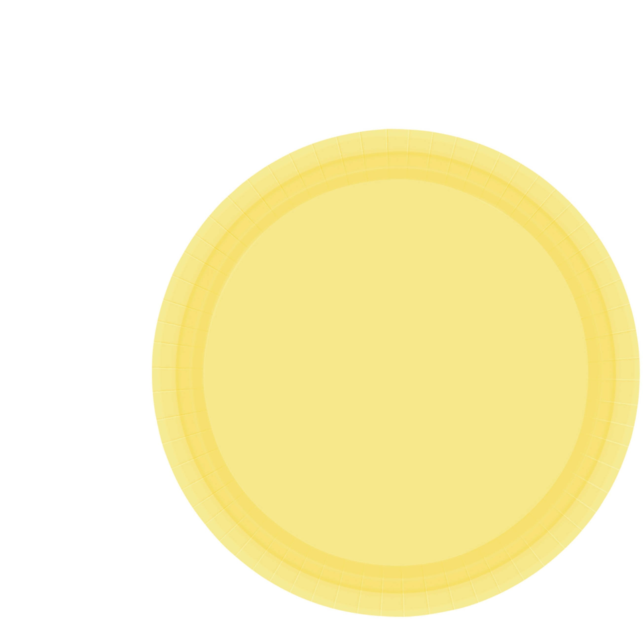 Paper Plates 17cm Yellow Sunshine Round 20 Pack