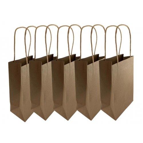 Party Loot Bag Paper Kraft Natural Pk/5