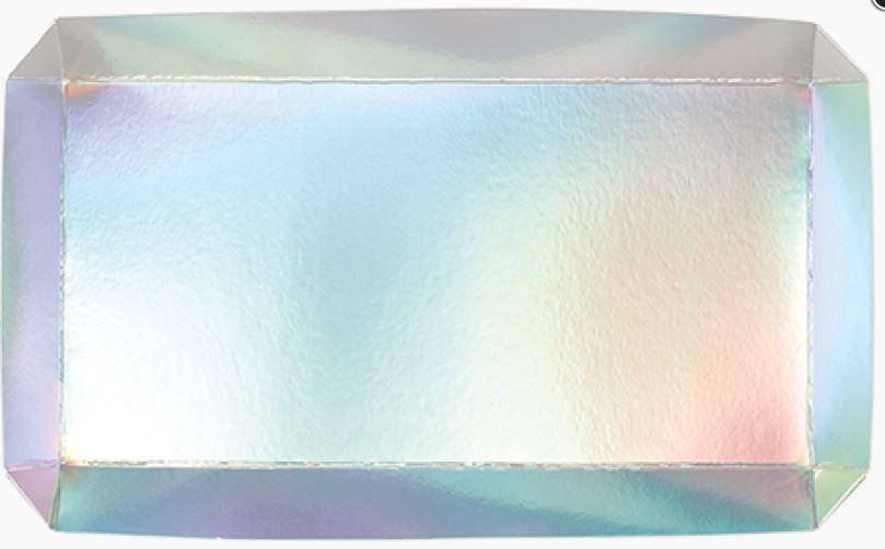 Trays Iridescent Cardboard Pk/2 34cm X 19cm X 4cm