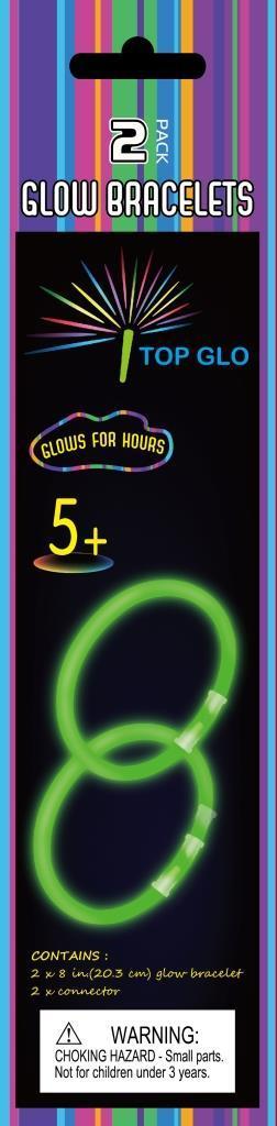 Glow In The Dark Glow Bracelet 20cm Pk/2