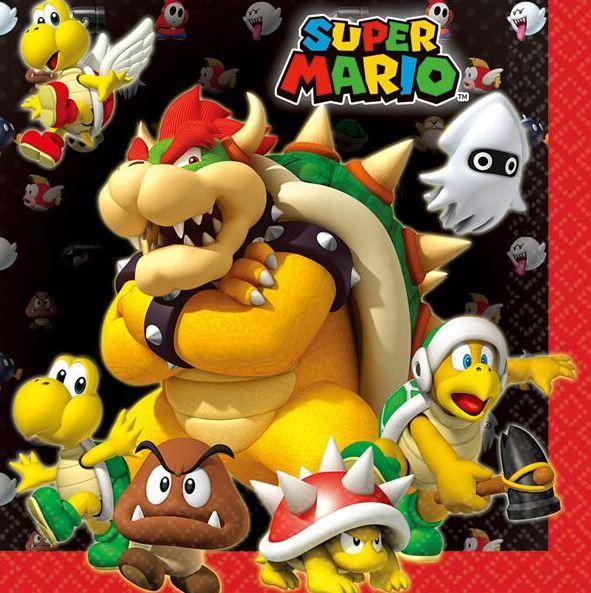Super Mario Luncheon Napkins Pk16