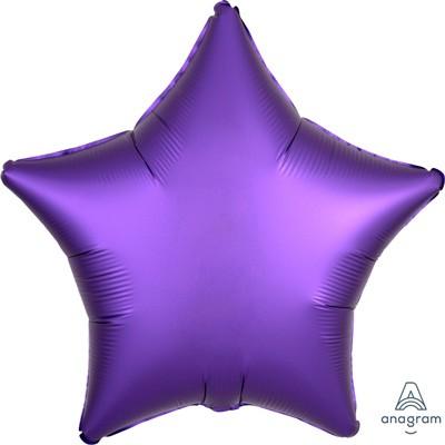 Balloon Foil 45cm Star Purple Royale Satin