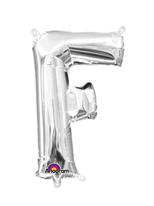 Balloon Foil Letter F Silver 40cm
