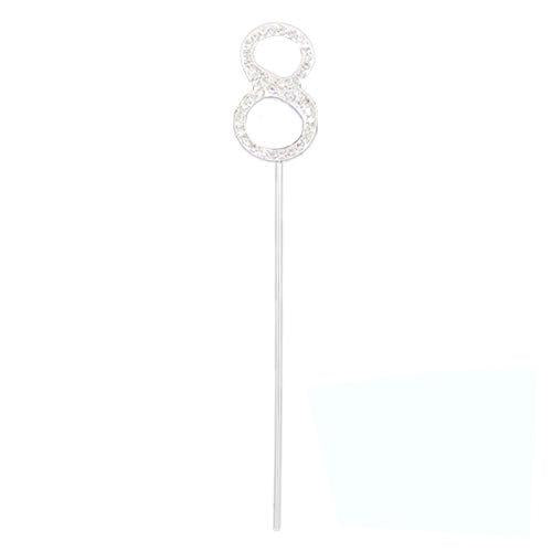 Topper 4cm Diamante Number 8