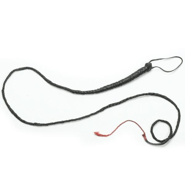 Whip Black 182cm Long Stockman Leather Look