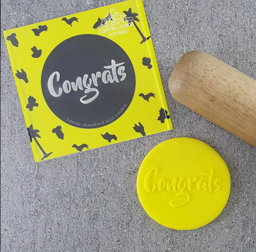 Congrats V2 Cookie/Biscuit Debosser Cutter