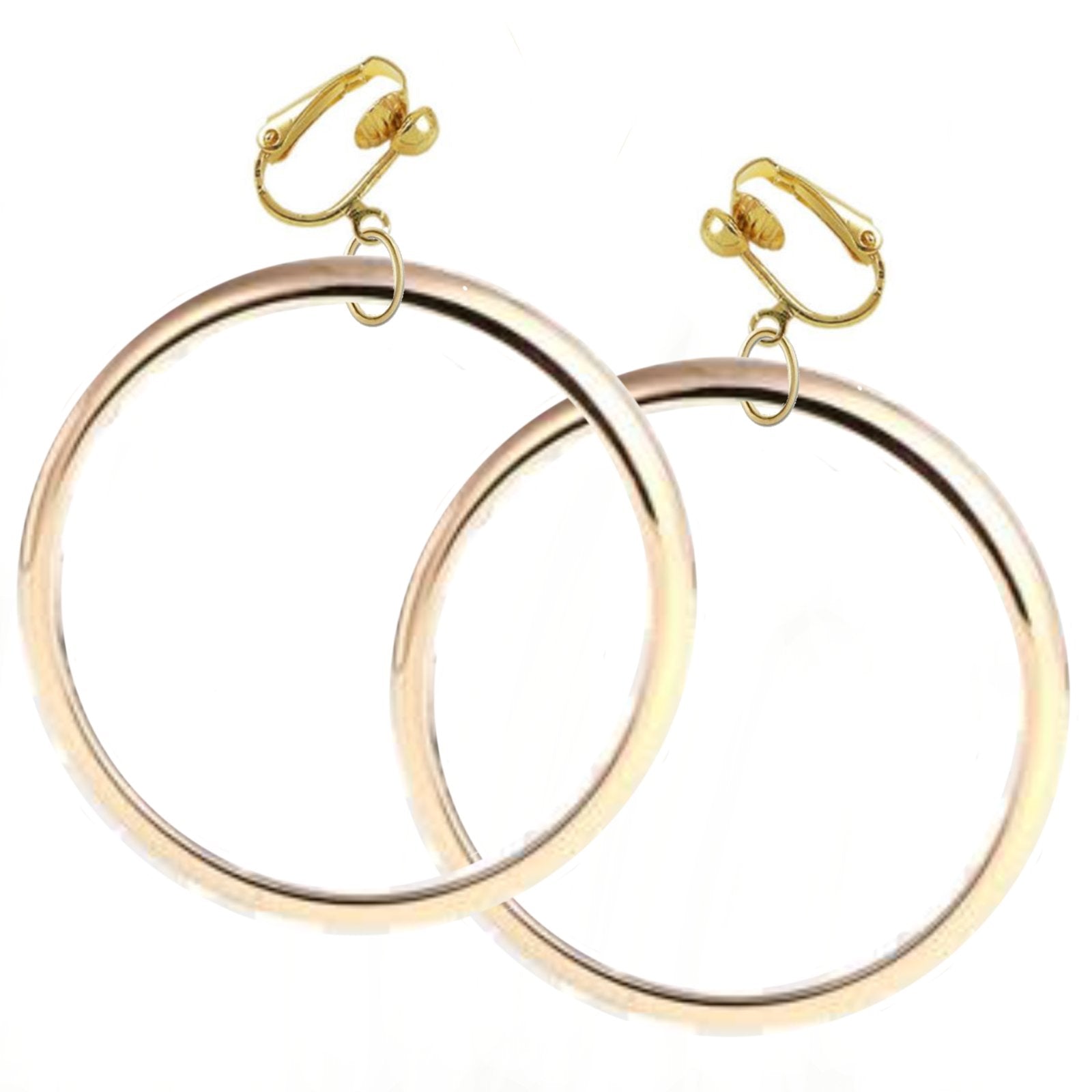 Earrings Hoop Jumbo Clip On 7.5cm