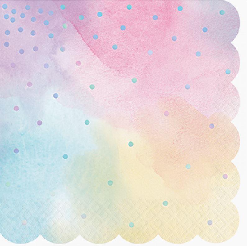 Napkins Lunch Pastel Shaped Pk/16