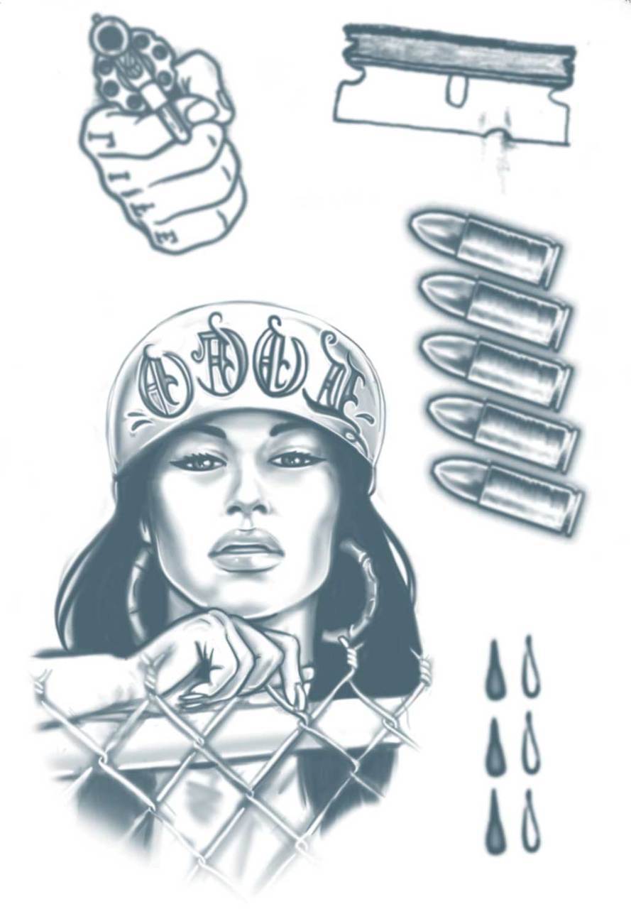 Temporary Tattoo Fx Costume Kit Prison Life