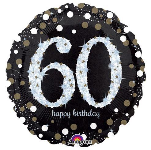 Balloon Foil 45cm Gold Celebration 60th