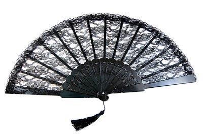 Fan Lace Black With Tassel Trim
