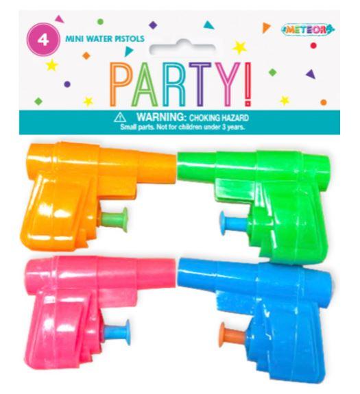 Value Favours Mini Water Pistols Pk/4